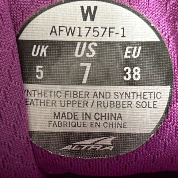 Altra Timp AFW1757F-1 Women’s Size 7 Purple Gray Trail Running Shoes Used - Picture 12 of 12
